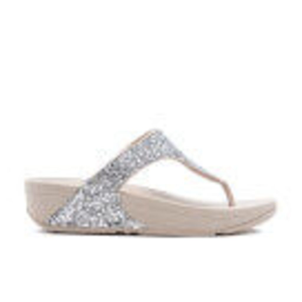 FitFlop Women's Glitterball Toe-Post Sandals - Silver - UK 3