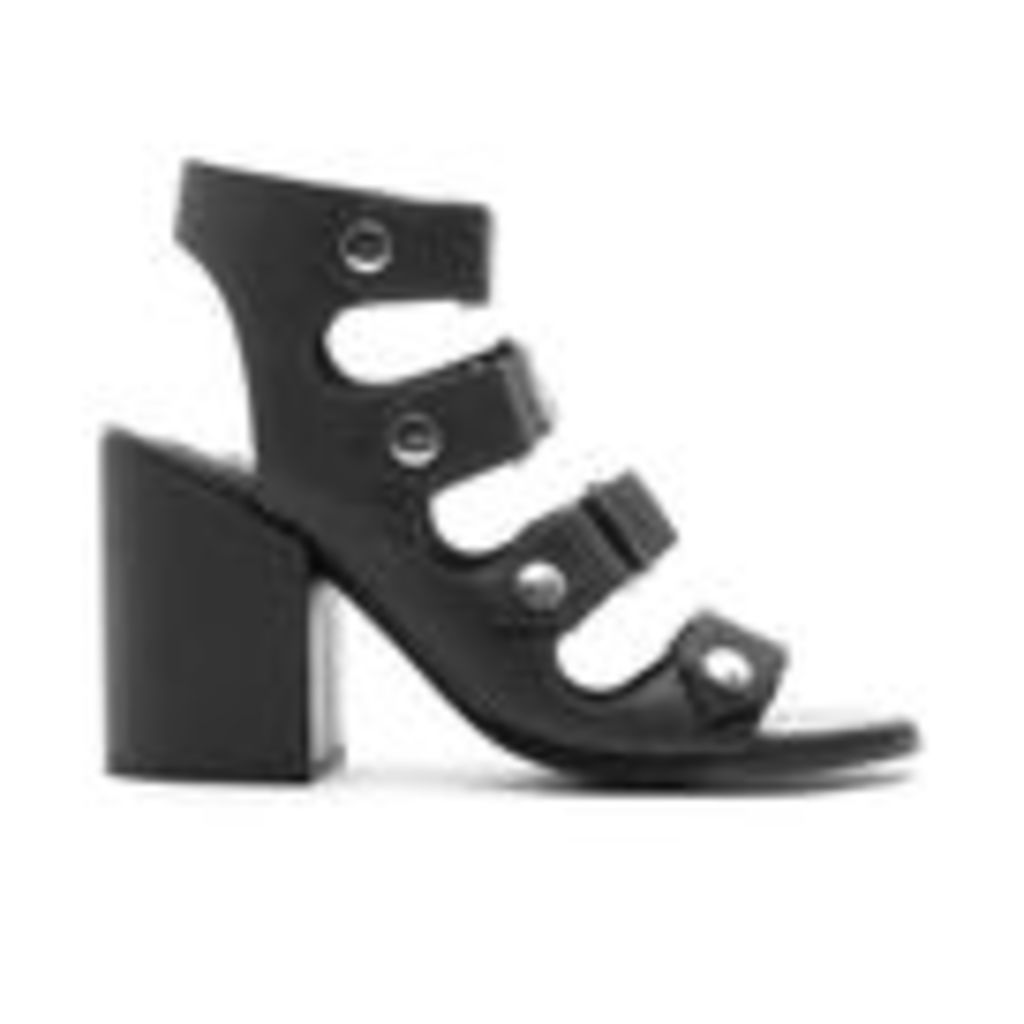 Senso Women's Stella Matt Leather Strappy Heeled Sandals - Ebony - UK 7 - Black