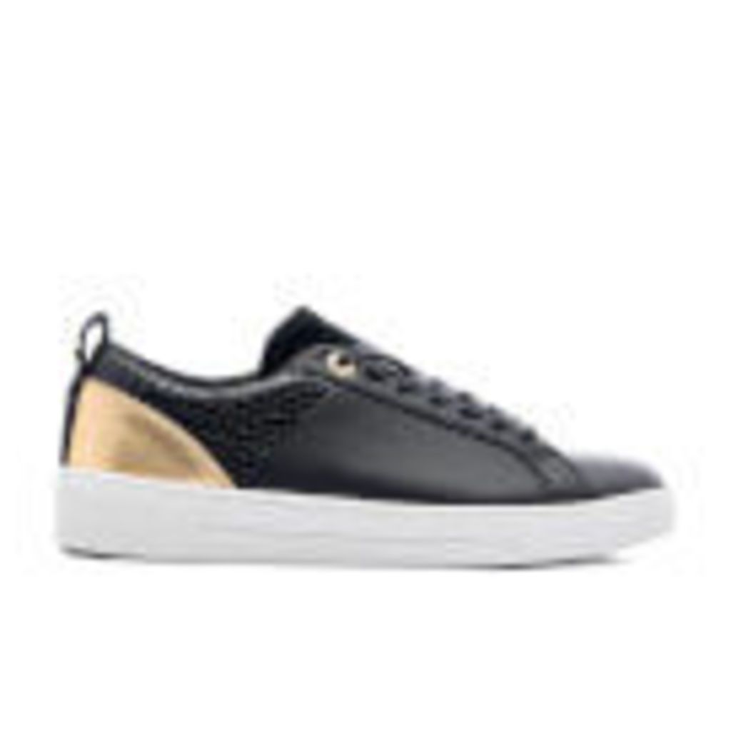 Ted Baker Women's Kulei Leather Cupsole Trainers - Black/Rose Gold - UK 5