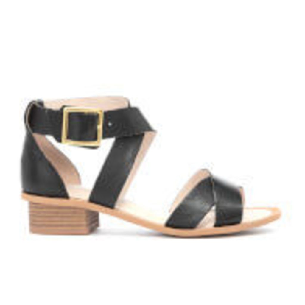 Clarks Women's Sandcastle Ray Leather Strappy Sandals - Black - UK 7