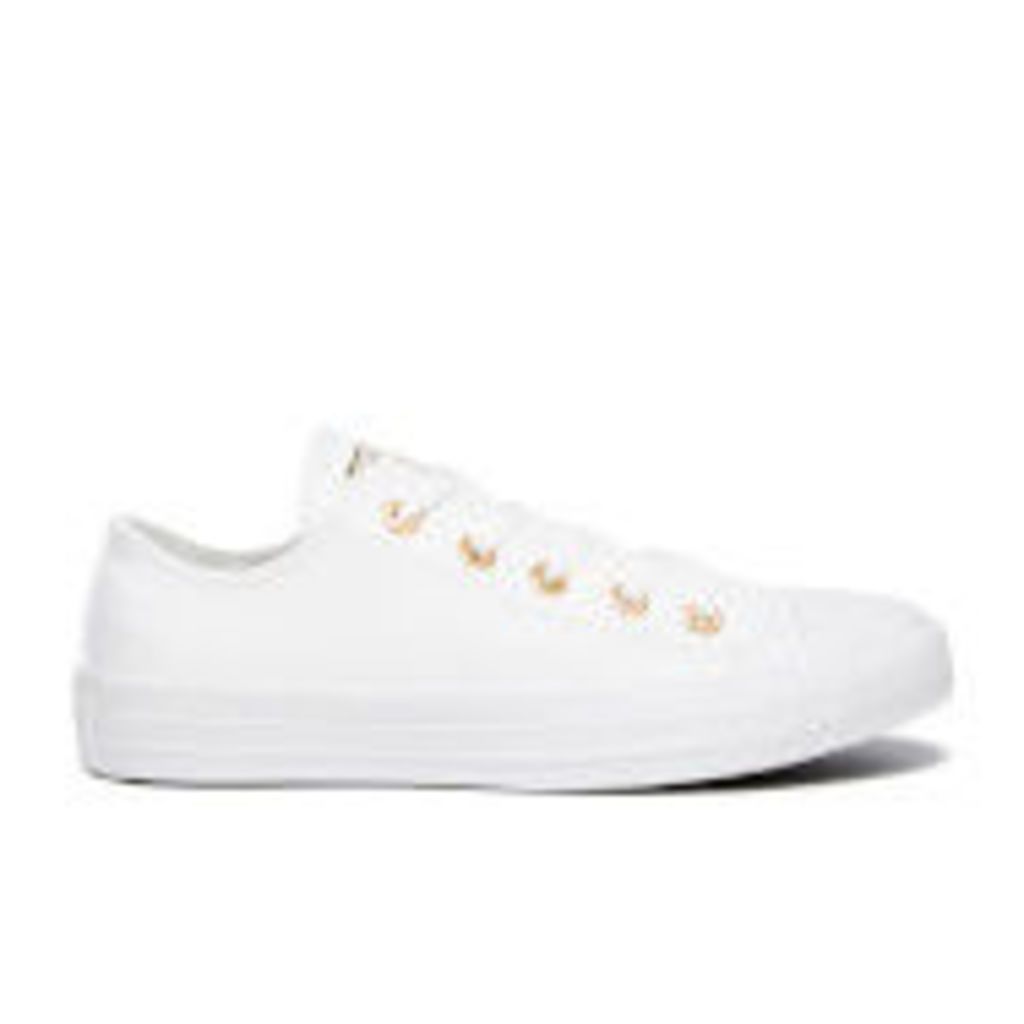 Converse Women's Chuck Taylor All Star Ox Trainers - White/Gold - UK 4