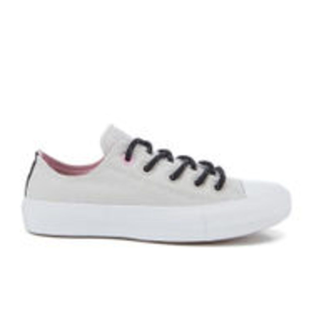 Converse Women's Chuck Taylor All Star II Shield Canvas Ox Trainers - Mouse/White/Icy Pink - UK 3 - Grey