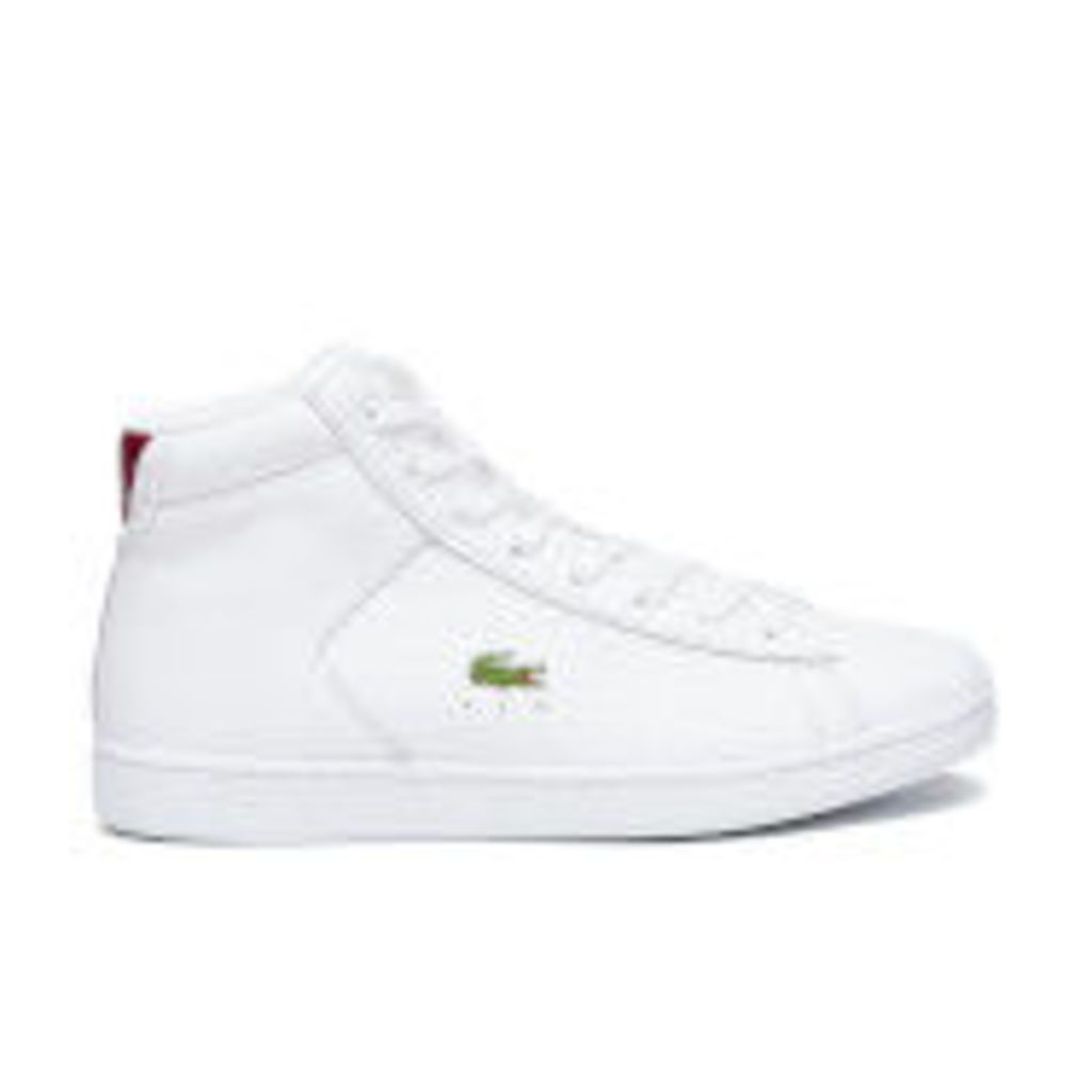 Lacoste Women's Carnaby Evo Mid G316 2 Hi-Top Trainers - White/Red - UK 7