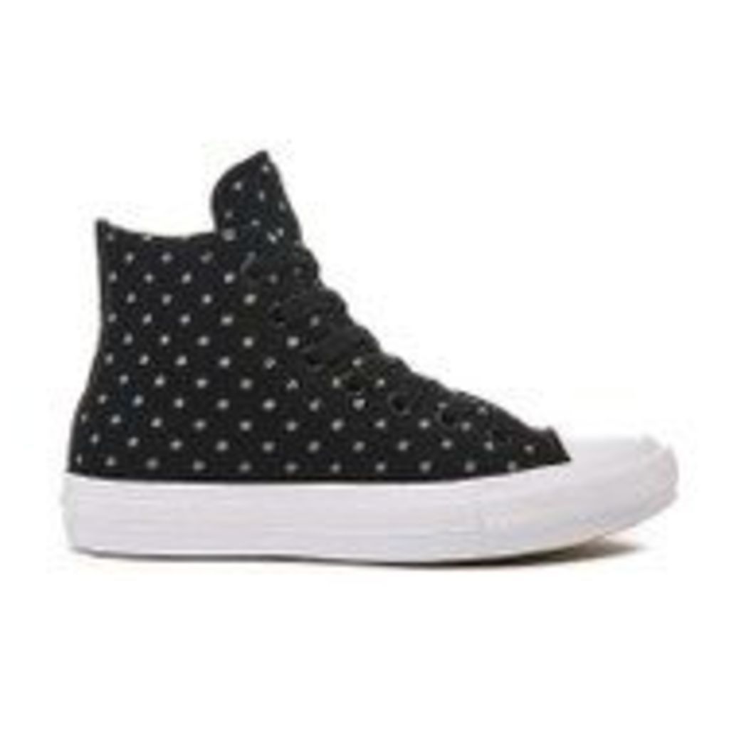 Converse Women's Chuck Taylor All Star II Hi-Top Trainers - Black/Dolphin/White - UK 4 - Black