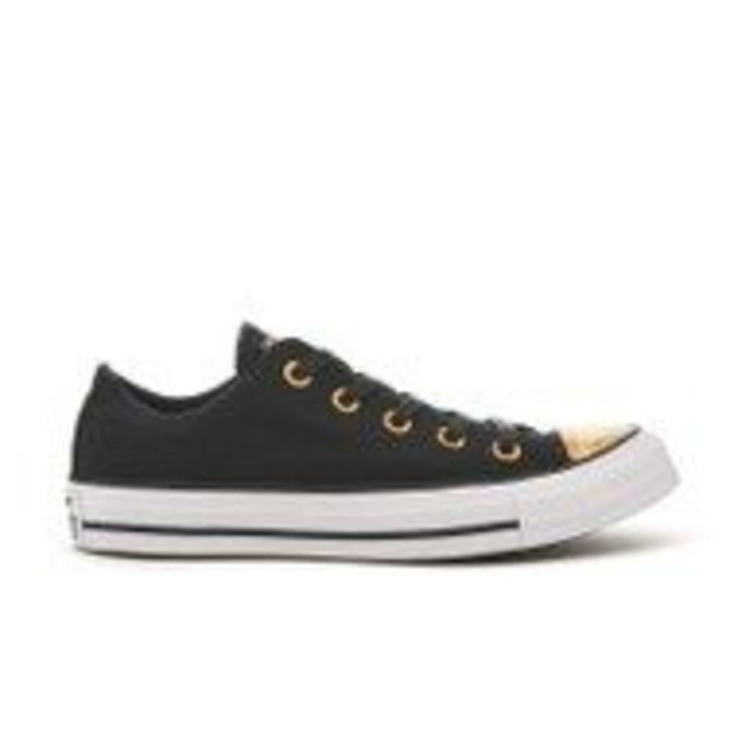 Converse Women's Chuck Taylor All Star Ox Trainers - Black/Gold/White - UK 7