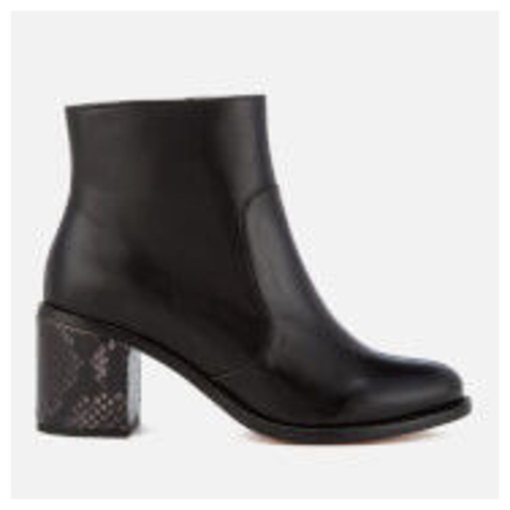 PS by Paul Smith Women's Luna Leather Heeled Ankle Boots - Black
