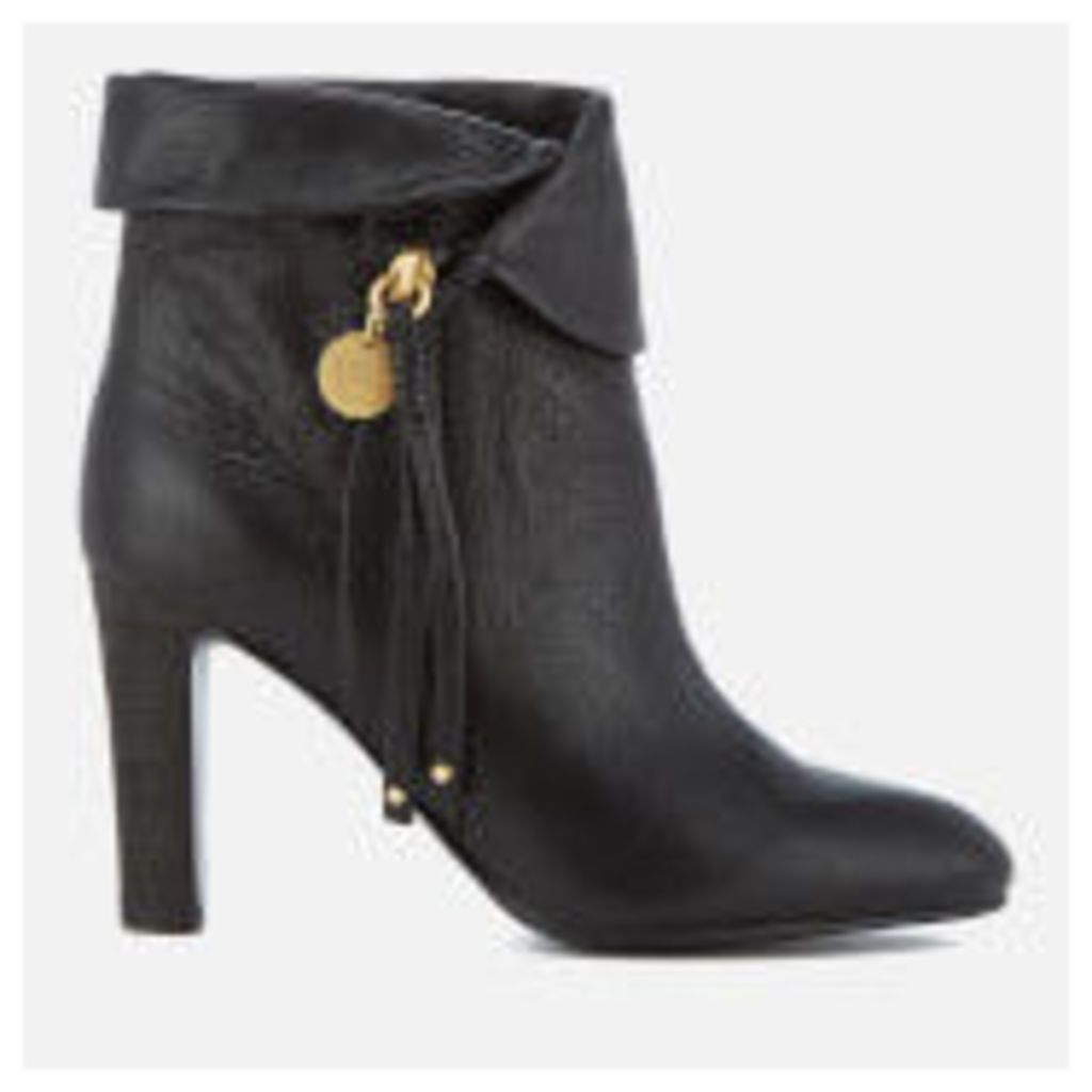 See By Chloé Women's Leather Fold Over Heeled Ankle Boots - Nero - UK 7 - Black