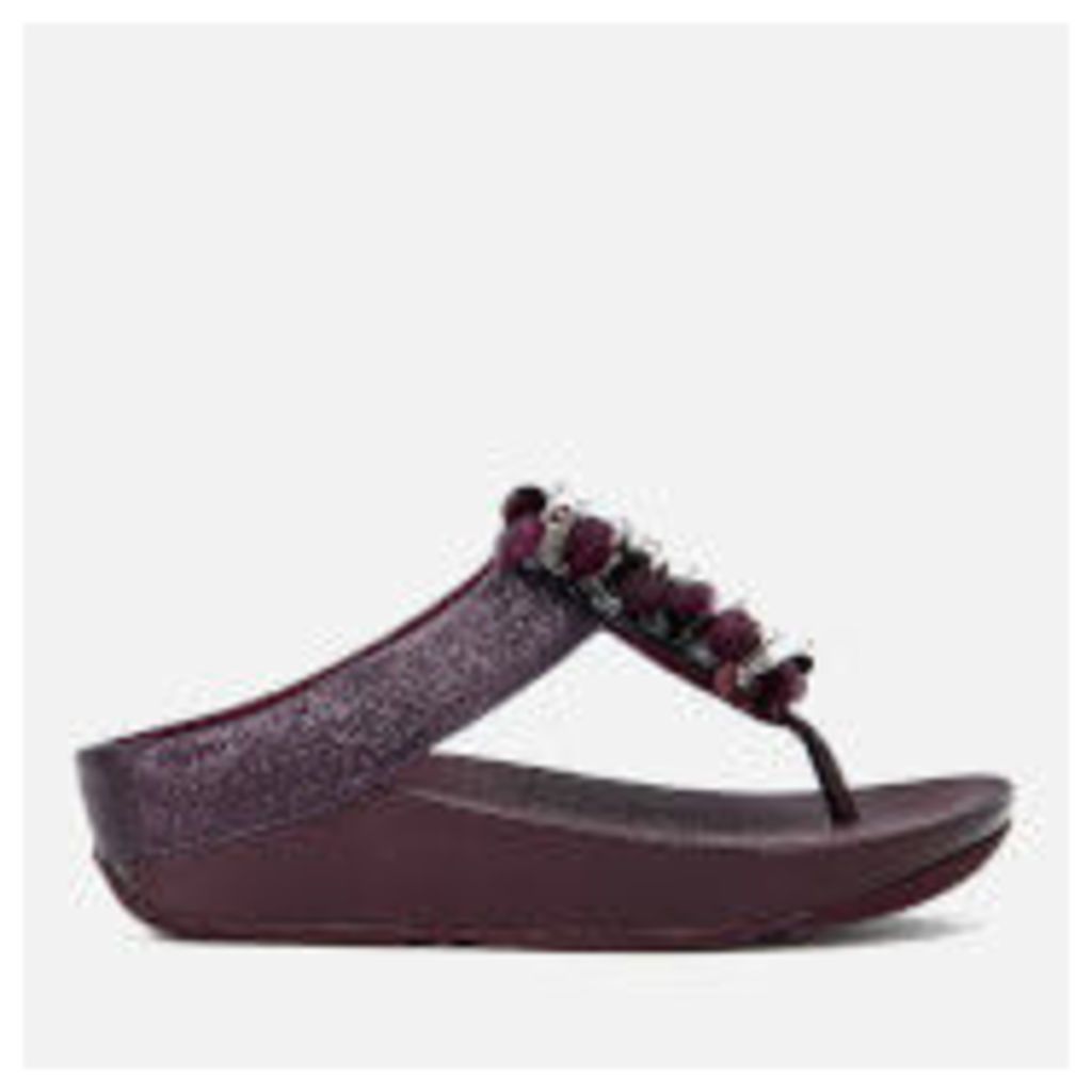 FitFlop Women's Boogaloo Toe-Post Sandals - Deep Plum - UK 3 - Purple