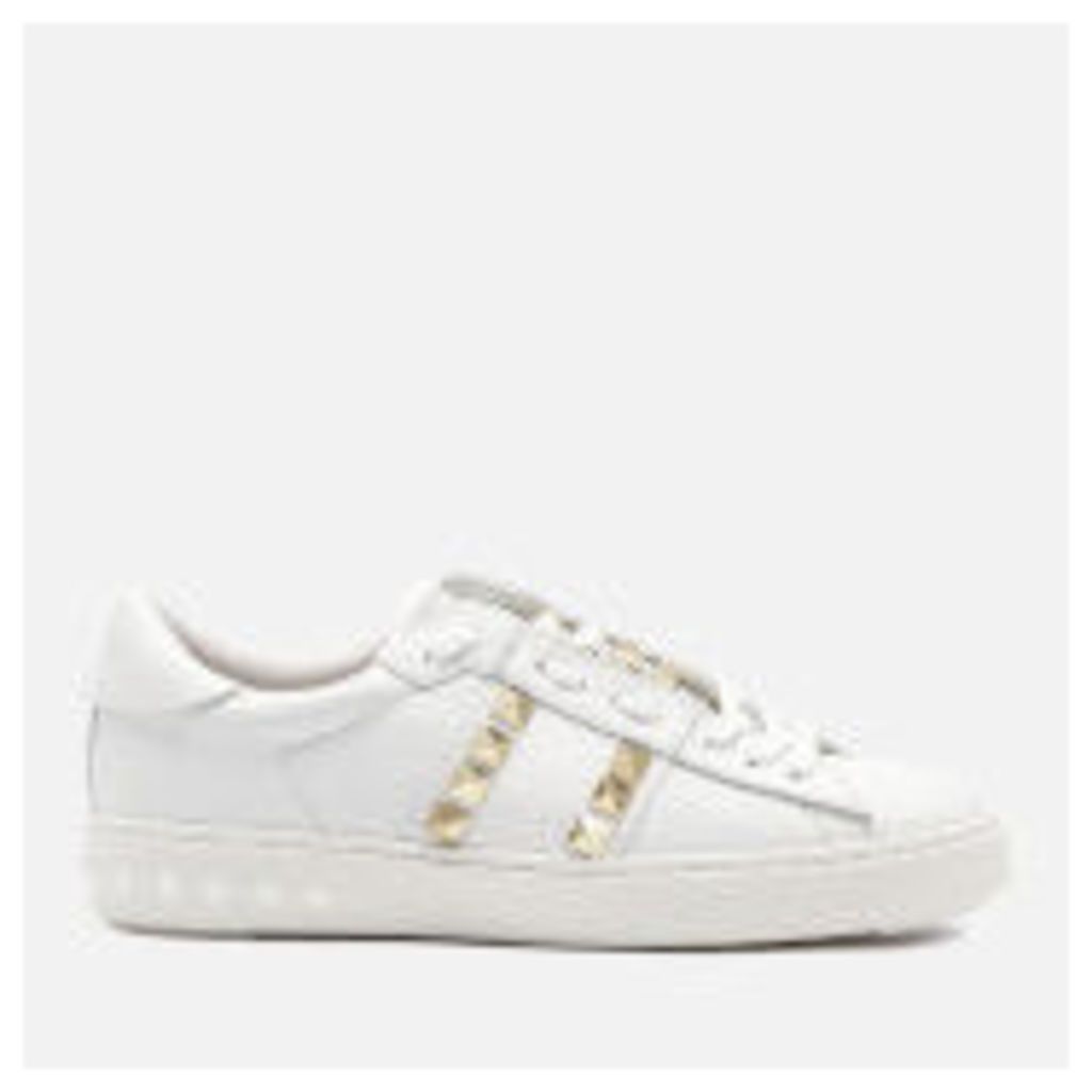 Ash Women's Party Leather Studded Cupsole Trainers - White