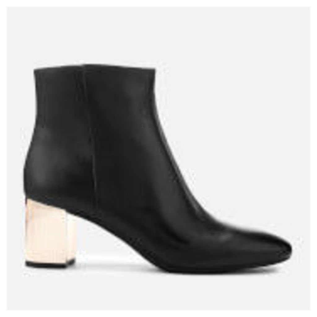 MICHAEL MICHAEL KORS Women's Paloma Leather Heeled Ankle Boots - Black - UK 5/US 8 - Black