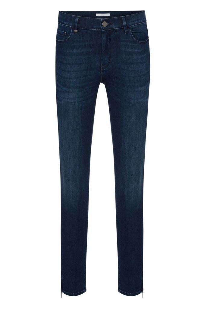 Slim-fit jeans in a stretchy cotton blend with zip details: `Nafice Zip`