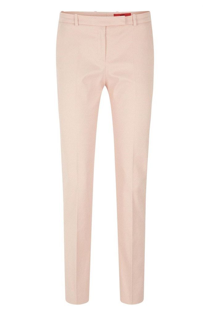 Finely patterned trousers in stretch cotton blend: `Harile-3`