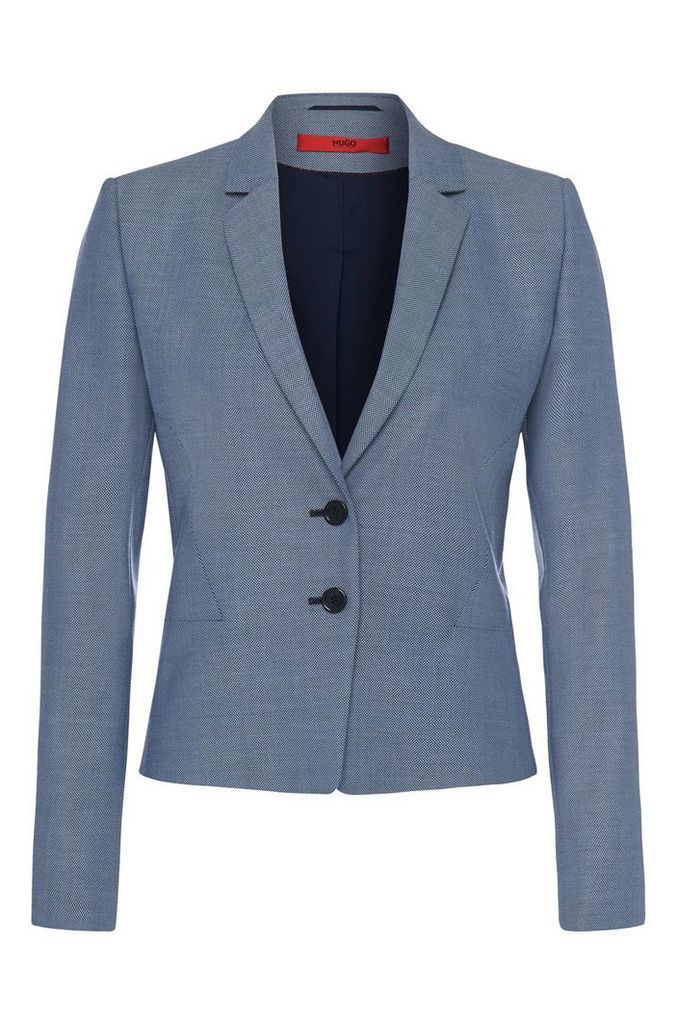 Finely patterned blazer in pure new wool: `Aikes`