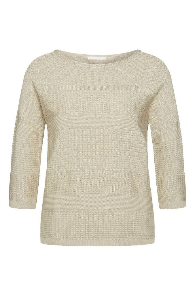 Straight-cut sweater in viscose blend with cotton: `Fiammetta`