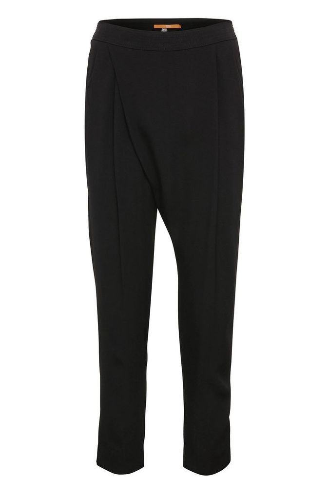 Regular-fit 7/8 suit trousers in material blend with viscose: `Samilli`