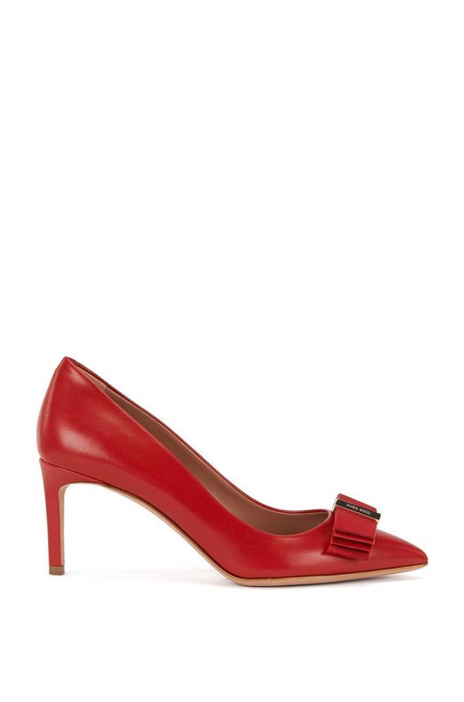 Leather pumps with decorative bow: `Wave Pumps 70-N`