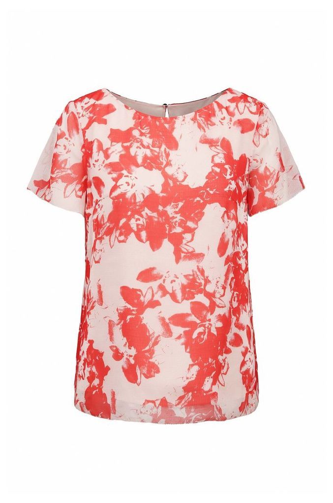 Regular-fit shirt in material blend with floral print: `Kablocky`