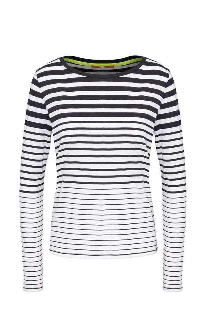Striped slim-fit long-sleeved shirt in cotton: `Tasquare`
