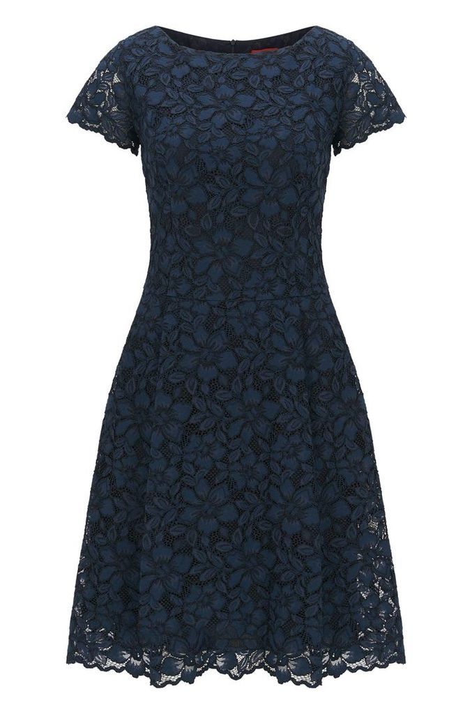Regular-fit dress in floral lace