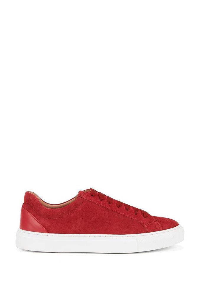 Lace-up trainers in Italian leather