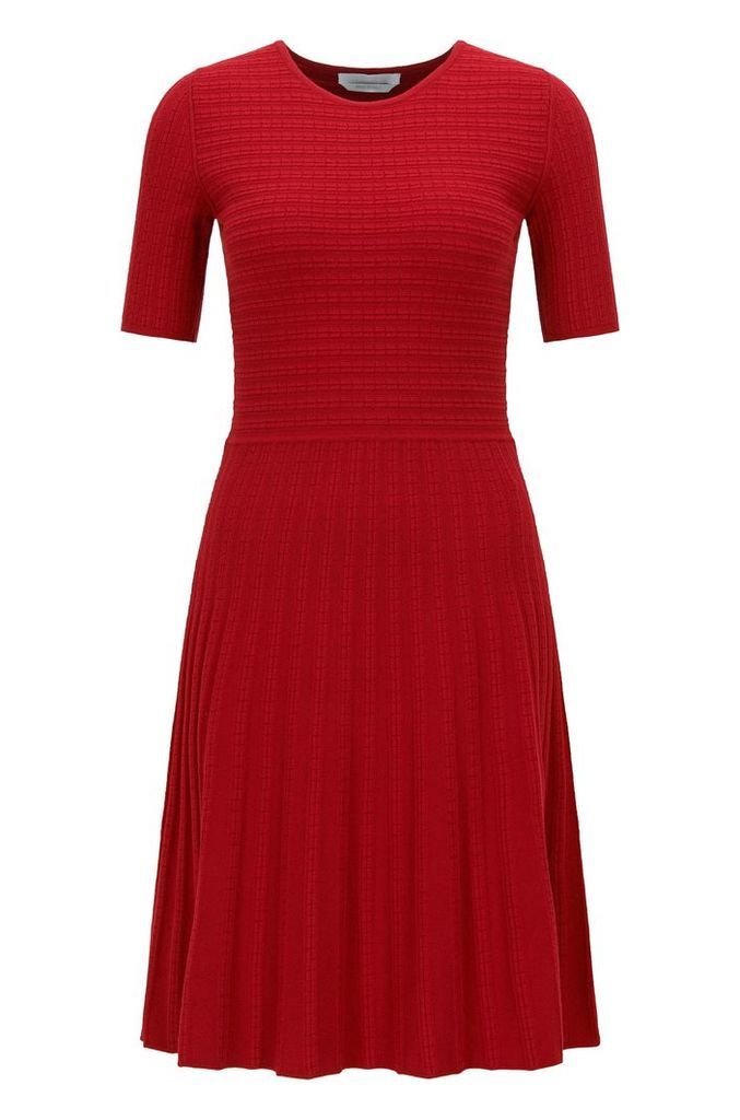 A-line dress in Italian stretch fabric