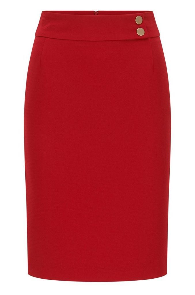 Slim-fit pencil skirt in structured crepe