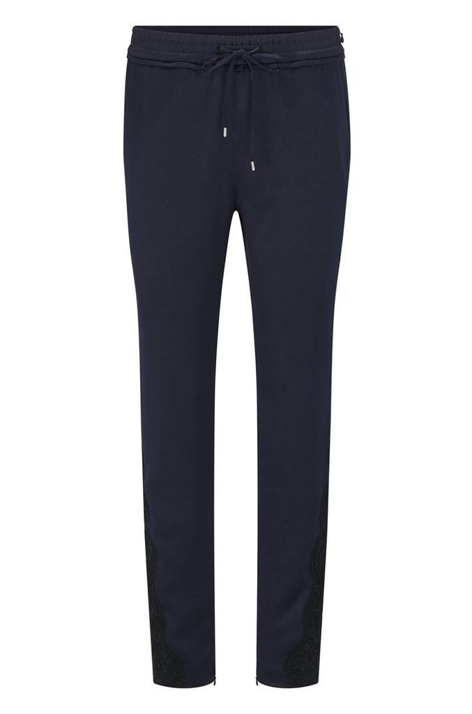 Relaxed-fit jogging trousers with ruffle waistband