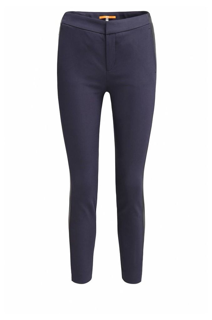 Slim-fit trousers in a cotton blend