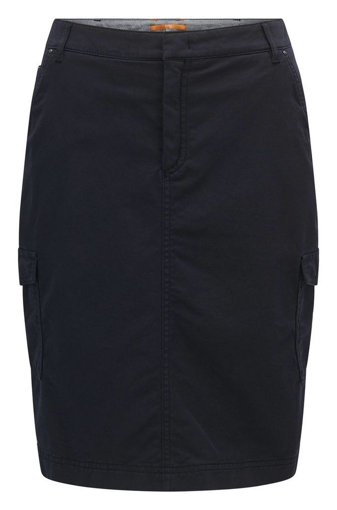 Slim-fit pencil skirt in a cotton blend
