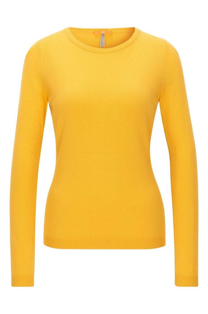 Slim-fit sweater in single jersey blend