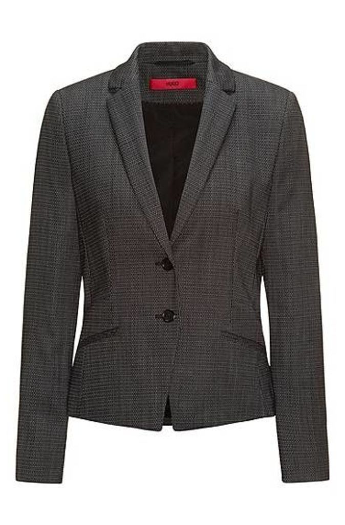 Regular-fit suit jacket in structured stretch wool