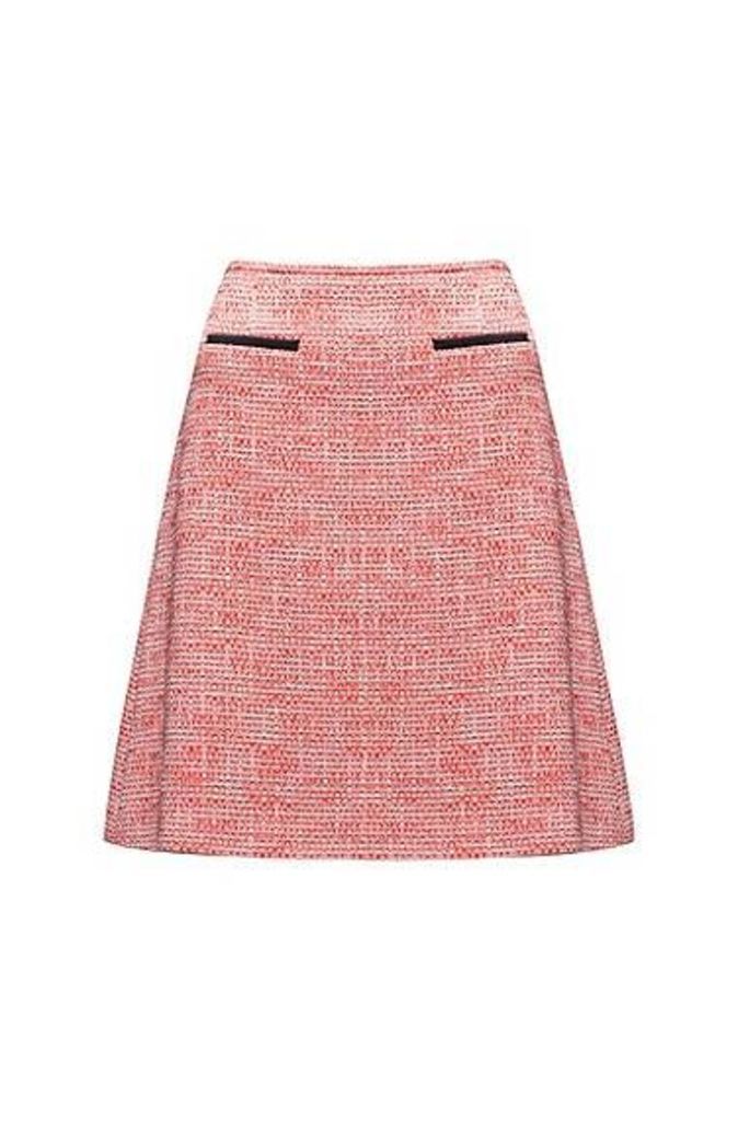 A-line tweed skirt in a cotton blend
