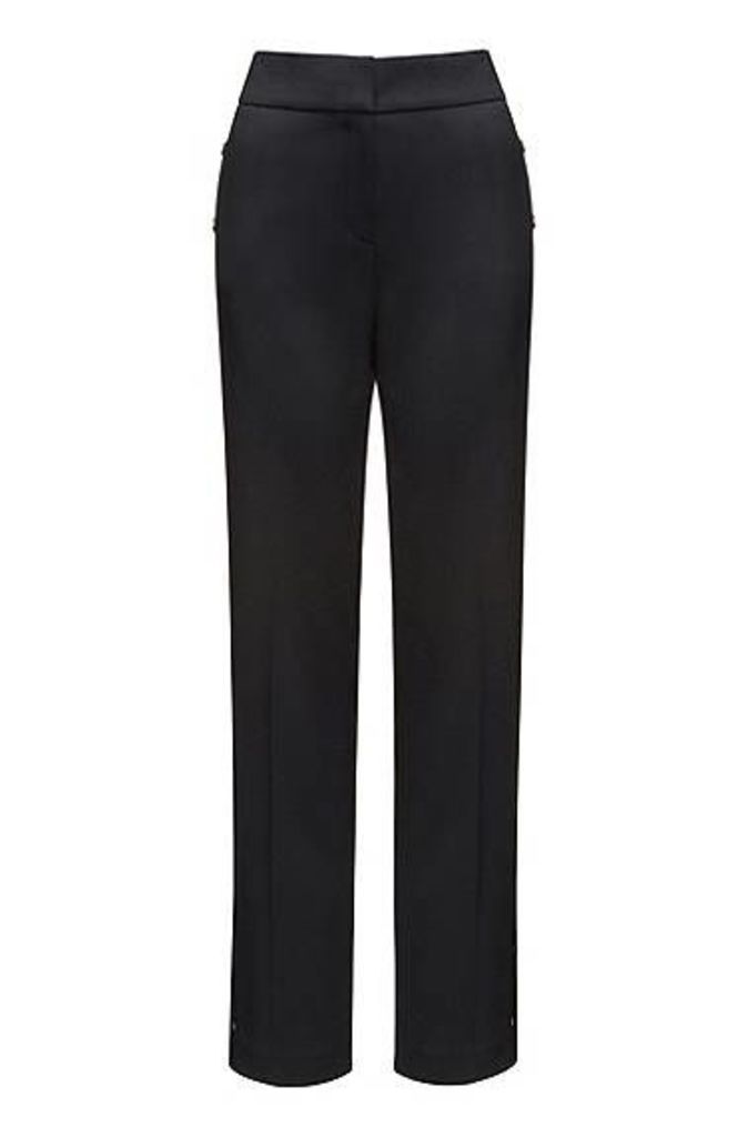Relaxed-fit trousers with press-stud side seams