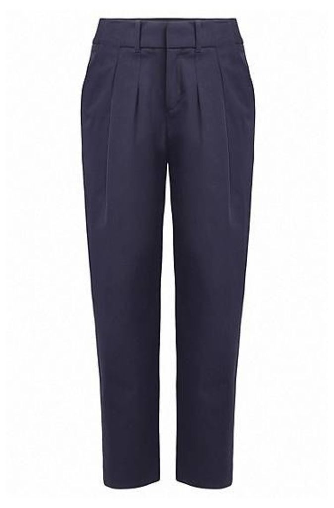 Relaxed-fit suit trousers in stretch twill