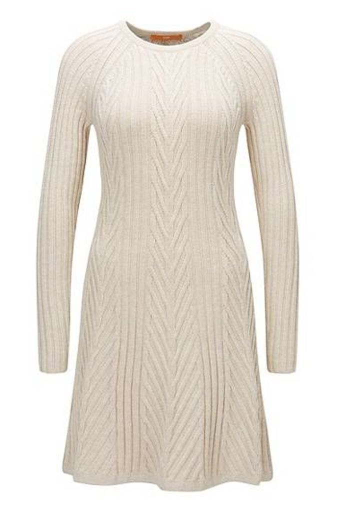 Long-sleeved dress in a cotton mix
