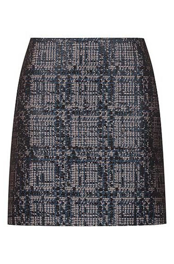 Slim-fit mini skirt in tweed with metallised accents