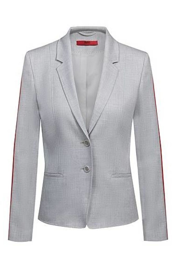Regular-fit jacket with contrast sleeve tape