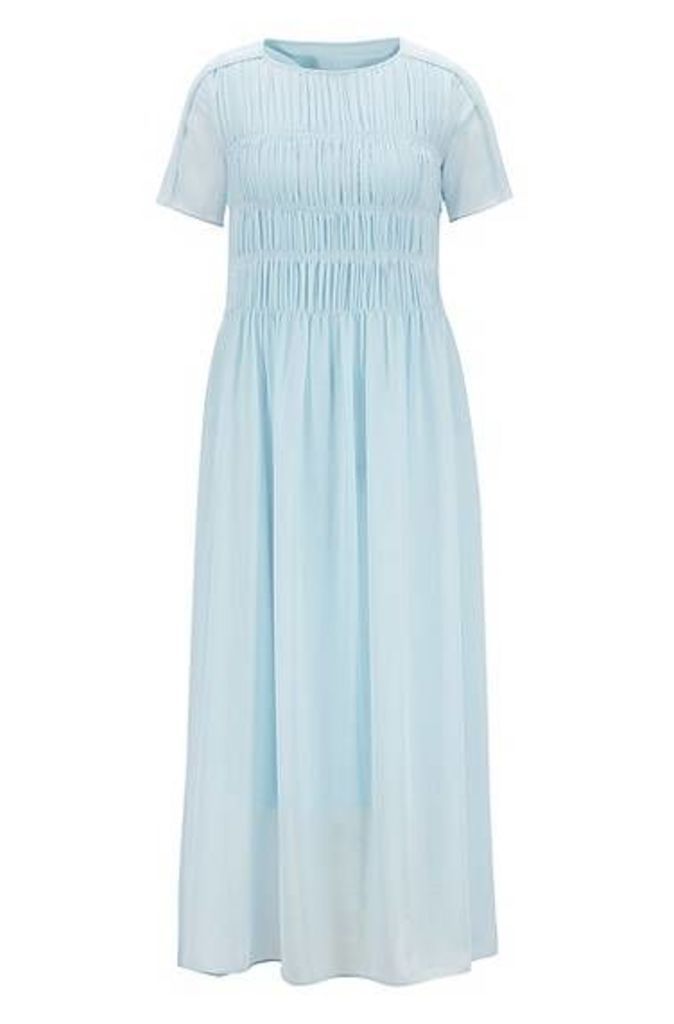 Relaxed-fit dress in transparent Japanese chiffon