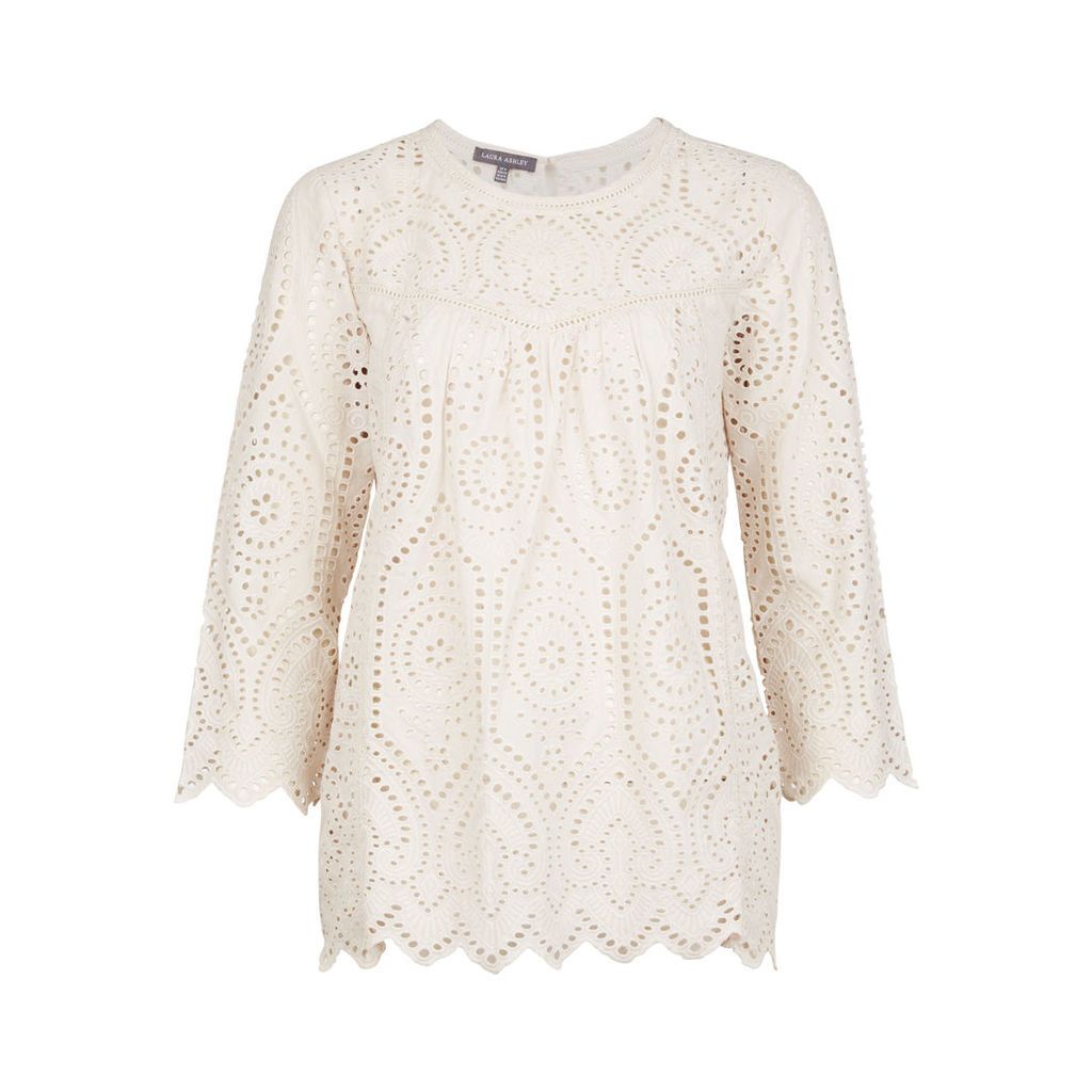 Broderie Anglaise Scallop Top