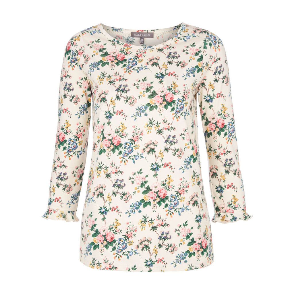 Frill Cuff Vintage Floral Top