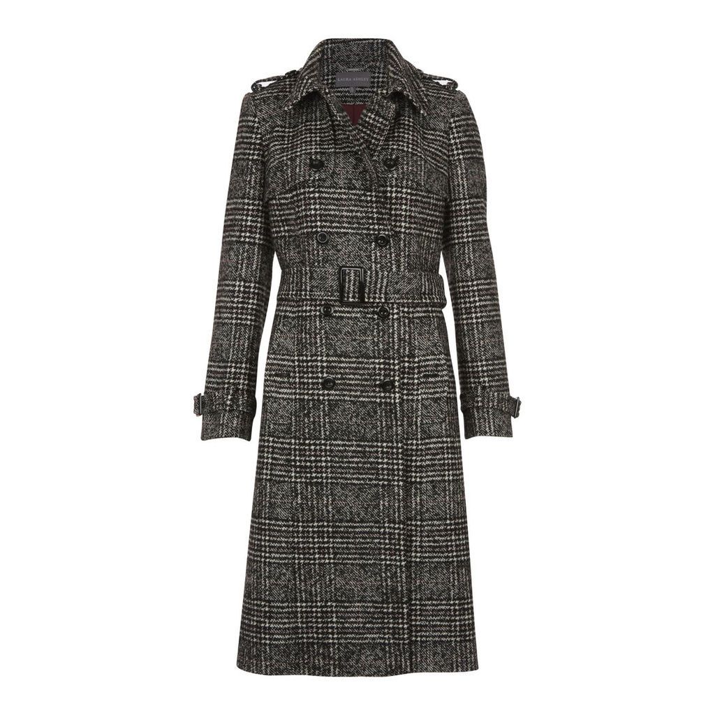 Prince of Wales Check Tailored Trench Coat