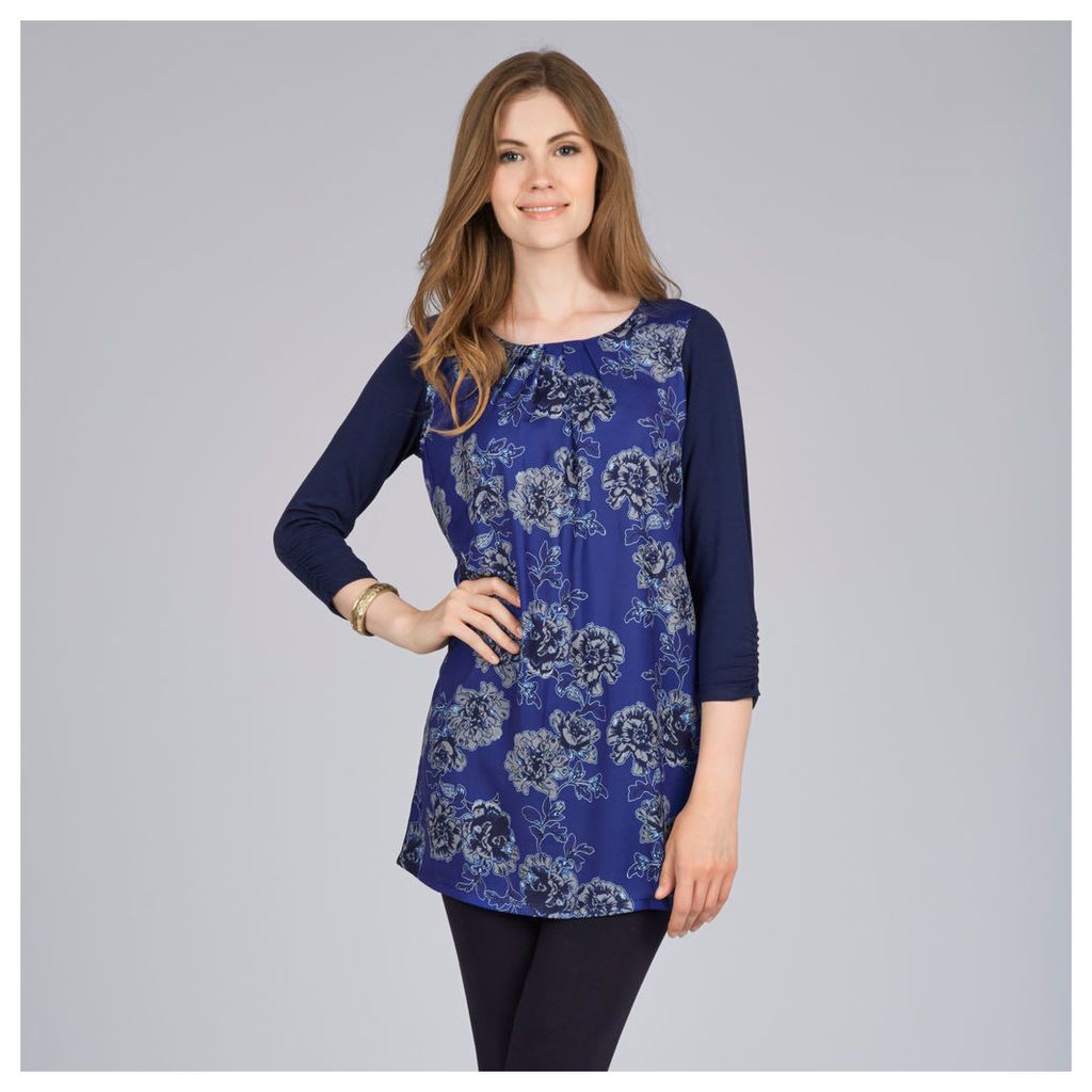 Linear Floral Jersey Tunic