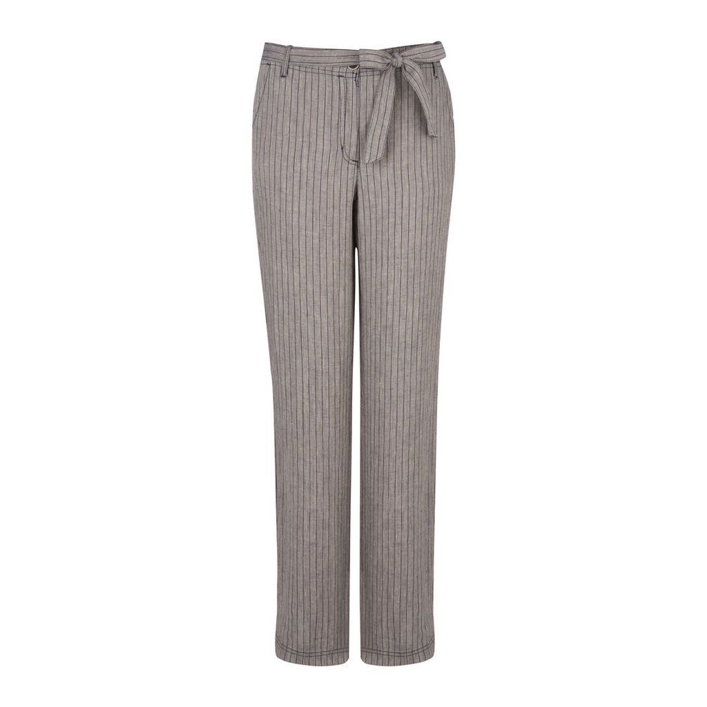 Pinstripe Linen Trousers