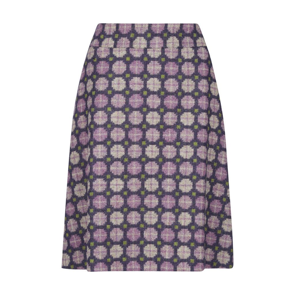 Moon British Wool Jacquard Dot Skirt