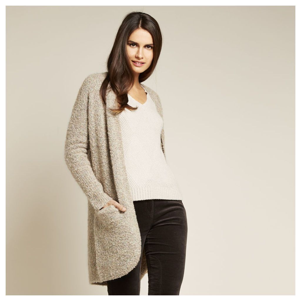 Oversized Boucle Pocket Cardigan