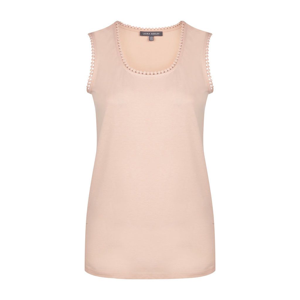 Sleeveless Top with Trims