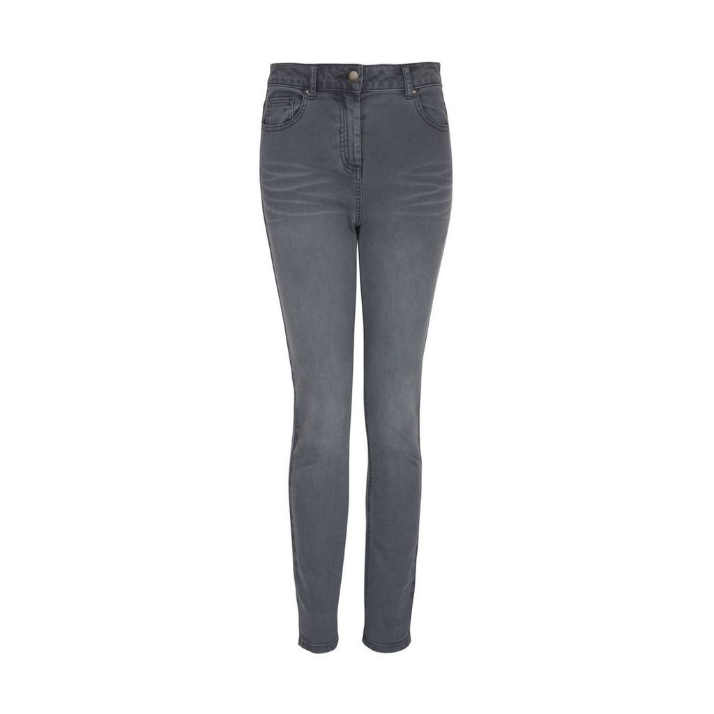 Grey Ankle Length Jeans