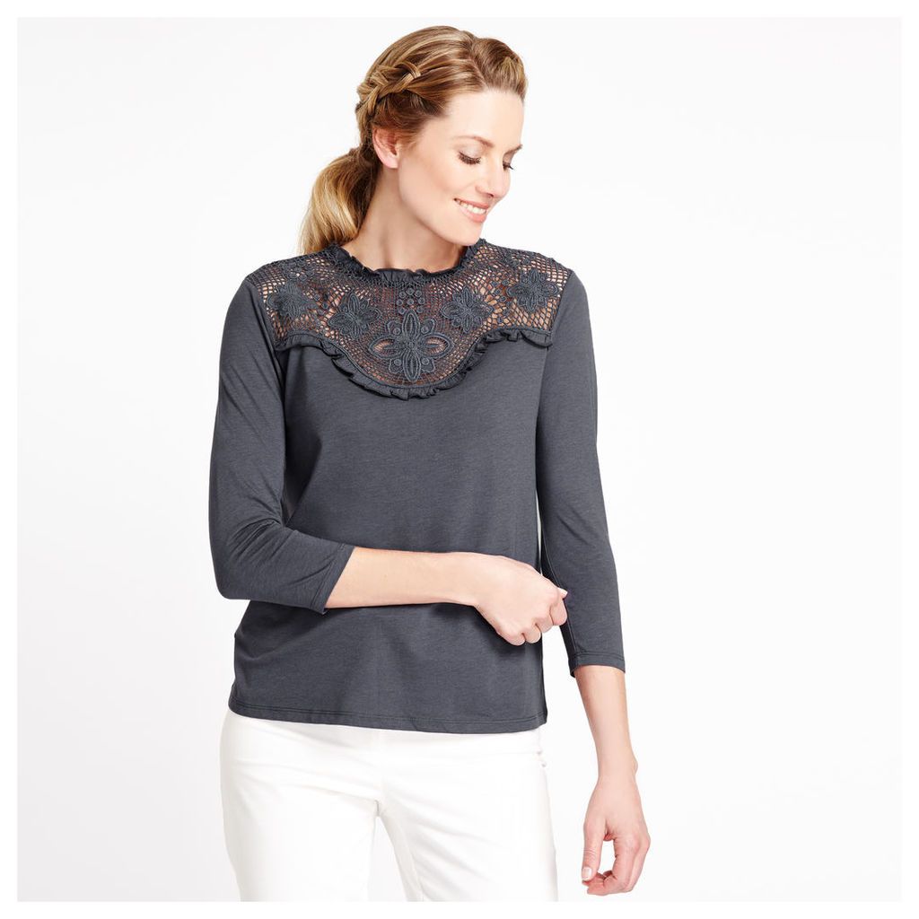 Lace Detail Jersey Top