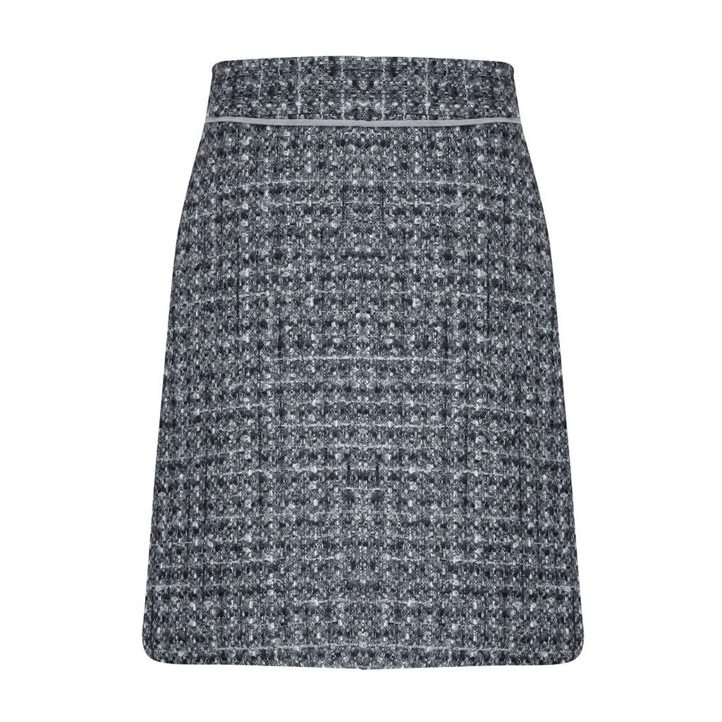 British Wool Tweedy Skirt in Grey