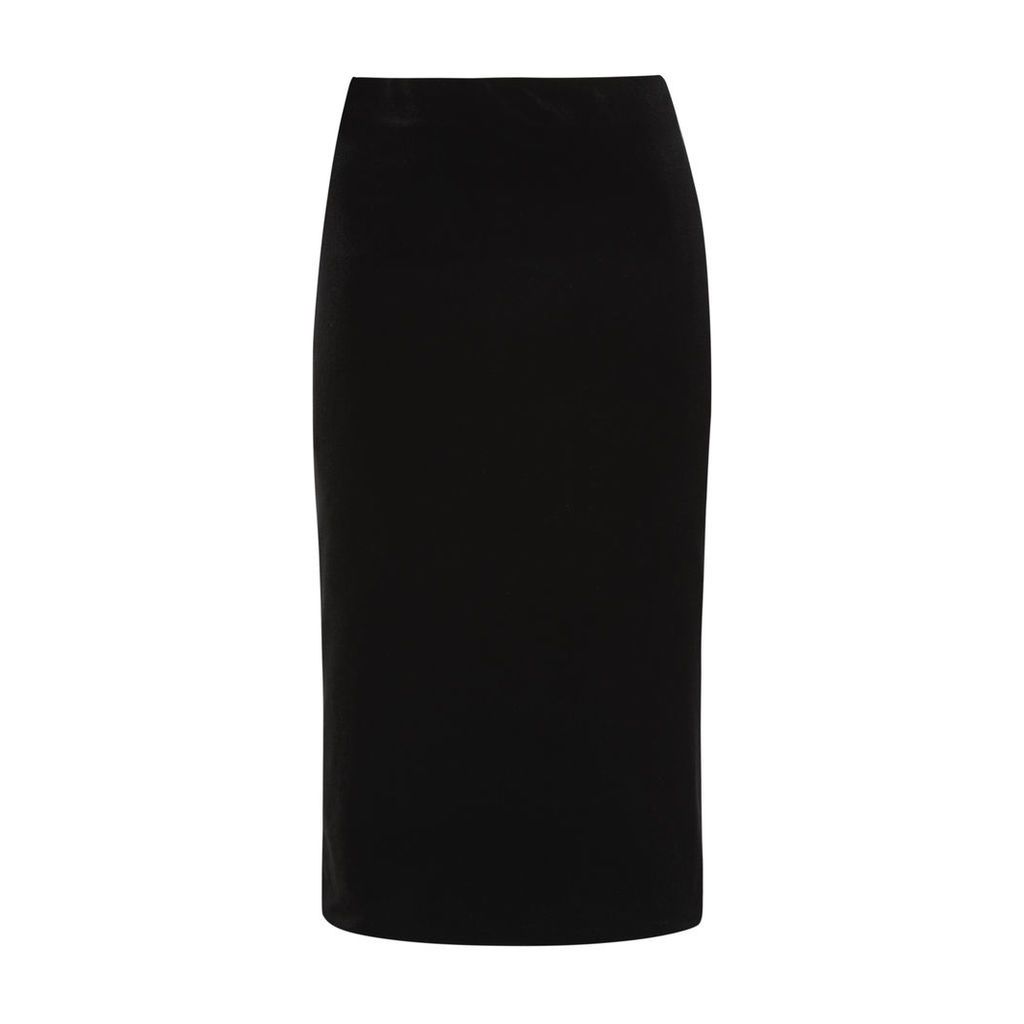 Black Velvet Pencil Skirt